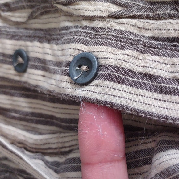 Peruvian Connection Size 12 Sullivan Striped Shirt Dress - Picture 11 of 15